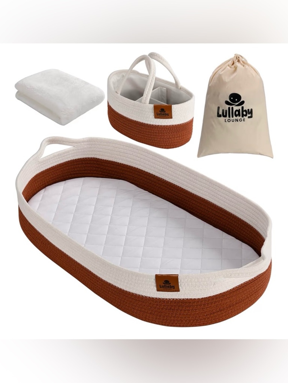 Lullaby Lounge Basket Pad Bag Diaper Changing Station